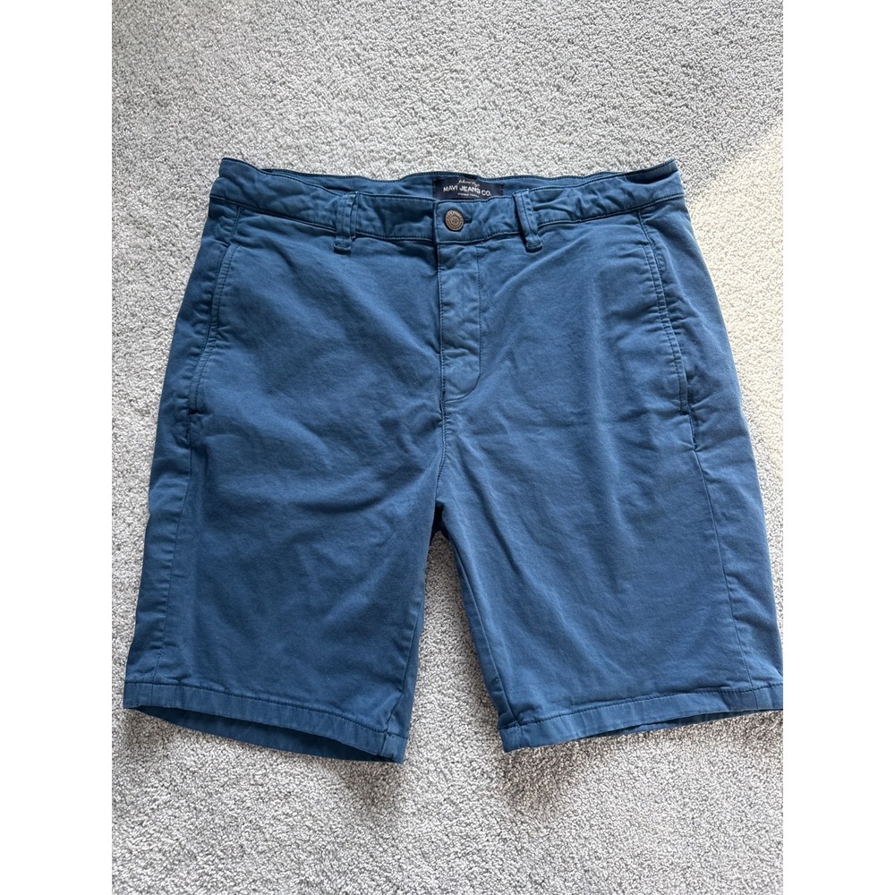 Mavi Mens Shorts Blue‎ 32 Stretch Cotton Chino Simon Flat Front Made In Turkey